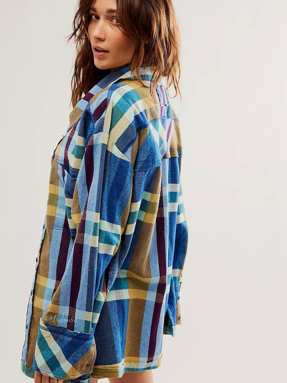 NWT Free People We The Free So Long Summer Plaid Top